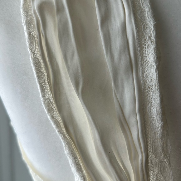 Vintage Nightgown Cream Lace Trim Maxi Sheer Neglige Lingerie Wedding Night 50’s - Picture 8 of 10